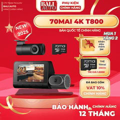 Camera hành trình 70mai 4K T800 3 kênh với chế độ 4K kép, cảm biến STARVIS 2 IMX678
