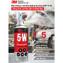 [Chính hãng] Chai xịt Tẩy Rỉ Sét Và Bôi Trơn 5W - 3M™310g Xịt ổ khoá, bảng lề, bugi, công tắc ôtô xe máy..