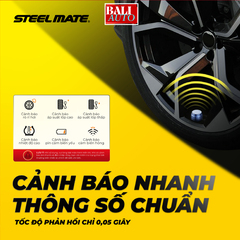 [New] Cảm biến áp suất lốp ô tô van ngoài STEEL MATE TP-S23 - thiết kế đẹp, dễ lắp đặt, bền bỉ
