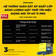 Hệ thống giám sát áp suất lốp năng lượng mặt trời tín hiệu giọng nói TP-MT 11 PRO thế hệ mới