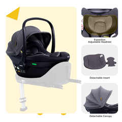Ghế nôi an toàn trên xe ô tô JoviKids ARIA - (Màu đen)