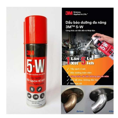 [Chính hãng] Chai xịt Tẩy Rỉ Sét Và Bôi Trơn 5W - 3M™310g Xịt ổ khoá, bảng lề, bugi, công tắc ôtô xe máy..
