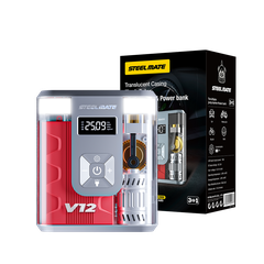 Kích bình đa năng STEEL MATE V12 - Bơm lốp, kích bình, sạc dự phòng công suốt lớn