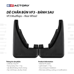 Dè chắn bùn cho xe Vinfast VF3 B-Factory - Sản phẩm chính hãng có VAT