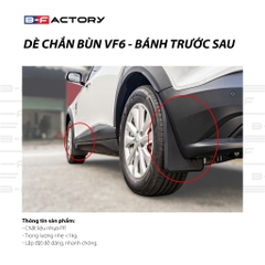 Dè chắn bùn cho xe Vinfast VF6 B-Factory - Có Video Hướng Dẫn Lắp Đặt Chi Tiết, Bảo hành 1 đổi 1
