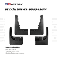 Dè chắn bùn cho xe Vinfast VF5 B-Factory - Có Video Hướng Dẫn Lắp Đặt Chi Tiết, Bảo hành 1 đổi 1