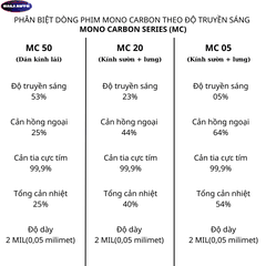 Gói phim cách nhiệt tiêu chuẩn MONO CARBON thương hiệu RAYNO