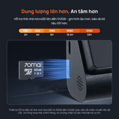 Camera hành trình 70mai 4K A800SE có HDR, chế độ nhìn đêm siêu việt, ghi hình khẩn cấp, siêu tụ điện và giám sát 24 giờ