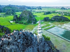 From Ninh Binh: Bai Dinh, Mua Cave, Tam Coc boat & Cycling