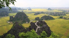 From Ninh Binh: Bai Dinh, Mua Cave, Tam Coc boat & Cycling