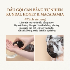 Dầu Gội Cân Bằng Tự Nhiên KUNDAL Honey&Macadamia 500ml