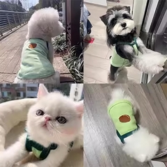 Áo mèo chó thú cưng ba lỗ mùa hè hình trái bơ