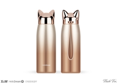 Bình giữ nhiệt inox nắp hình tai mèo màu ombre (300ml)