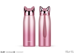 Bình giữ nhiệt inox nắp hình tai mèo màu ombre (300ml)