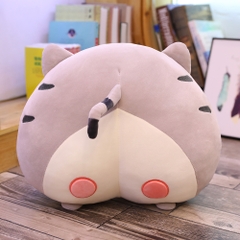 Gối hình mông mèo xám size 40x30cm