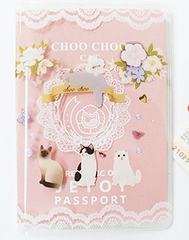 Cover hộ chiếu hình mèo 9.3*13.3cm