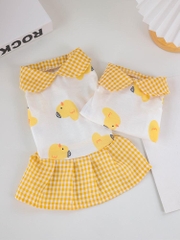Áo váy chó mèo thú cưng vịt vàng