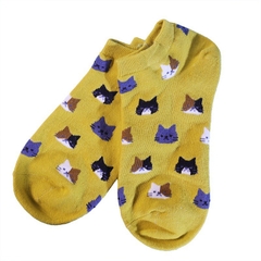 Vớ Tất Cổ Ngắn Chất Liệu Cotton Nữ Hình Mèo Dễ Thương Phong Cách Hàn Quốc Nhật Bản Mùa hè Mùa đông