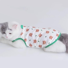 Áo cho mèo dễ thương hình chuột xanh thoáng khí chất liệu đẹp
