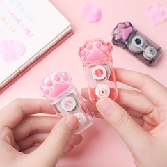 Bút Xóa Kéo Hình Chân Mèo Trong Suốt Màu Hồng Xám Xanh