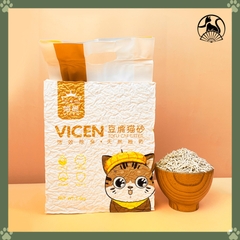 Vicen Cát Vệ Sinh Mèo Đậu Nành khử mùi tốt không bụi không bám chân túi 6L 2kg4
