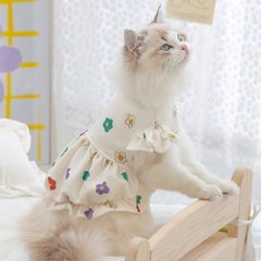 Áo váy chó mèo thú cưng hoa nhiều màu