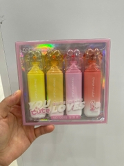 Bút high light hình chân mèo vỏ màu ombre