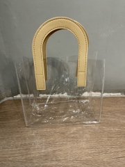 Túi nhựa trong sz bé 10x8 cm (quai đỏ, xanh, hồng, trắng)