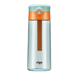 Bình nước tritan chịu nhiệt nắp hình chân mèo 520ml màu tím