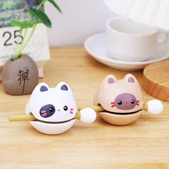 Gõ mini hình mèo mõ nhựa tiếng vang âm nhạc quà tặng trang trí bàn học bàn làm việc giảm stress