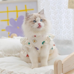 Áo váy chó mèo thú cưng hoa nhiều màu