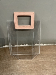 Túi nhựa trong sz bé 10x8 cm (quai đỏ, xanh, hồng, trắng)