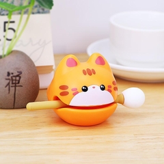 Gõ mini hình mèo mõ nhựa tiếng vang âm nhạc quà tặng trang trí bàn học bàn làm việc giảm stress