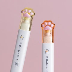 Bộ Bút Màu Highlight Bút Dạ Quang 12 Màu 6 Bút Hình Chân Mèo