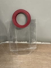 Túi nhựa trong sz bé 10x8 cm (quai đỏ, xanh, hồng, trắng)