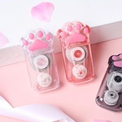 Bút Xóa Kéo Hình Chân Mèo Trong Suốt Màu Hồng Xám Xanh