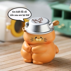 Bộ Blind Box Mèo Cam ú Vô Tri Ngộ Nghĩnh Đáng Yêu Dùng Trang Trí Góc Học Tập Bàn Làm Việc - Set gồm 6 hộp