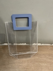 Túi nhựa trong sz bé 10x8 cm (quai đỏ, xanh, hồng, trắng)