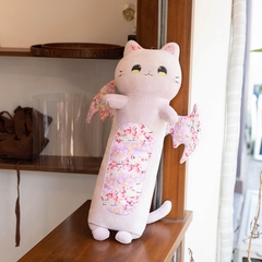 Gối ôm hình mèo 110cm màu hồng, tím