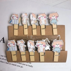 Bộ kẹp trang trí hình mèo 10c/ set