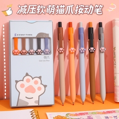 Bút bi hình bàn chân mèo nhiều màu