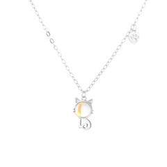 Dây chuyền đá mặt trăng hình mèo