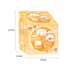 Blindbox nam châm dán tủ lạnh hình mèo chủ đề đồ ăn