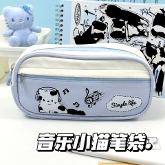 Túi bút hình mèo bánh mì nướng, mèo âm nhạc