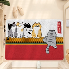 Thảm hình mèo dạng lưới chống trượt 45x75cm