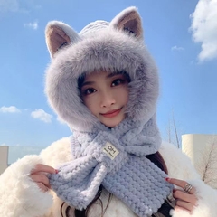 Mũ bông tai mèo kèm quàng cổ