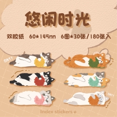 Giấy note nằm ngang hình mèo hài hước dễ thương