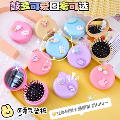Lược tròn mini kèm gương hình mèo