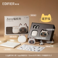 Bộ tai nghe bluetooth kèm case, gương, pin cài hình mèo