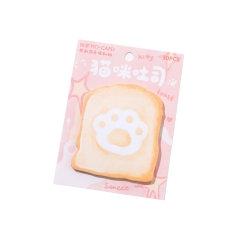 Giấy note hình bánh mì + chân mèo (tập/30 tờ )
